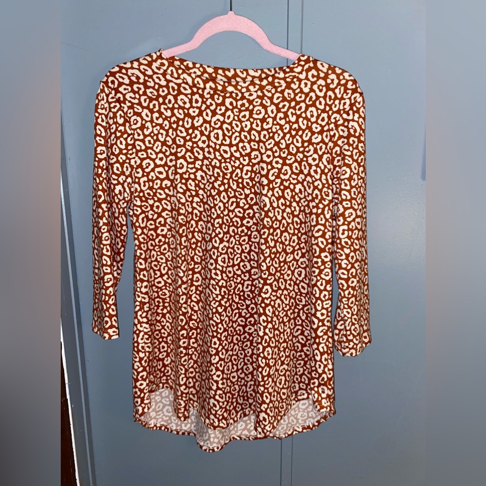 FALL CHEETAH PRINT SOFT LOVE SLEEVE TOP